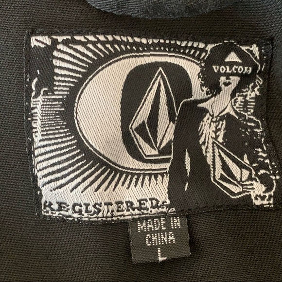 VOLCOM Frochickie Jacket Full Zip Twill Cotton Black Utility Size Large - Picture 2 of 16